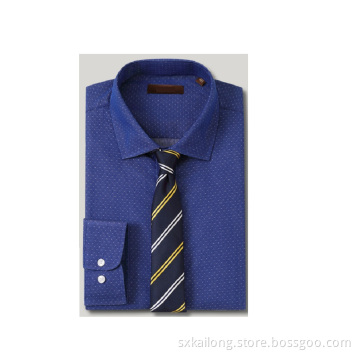 Men`s Cotton Shirt Long Sleeves Navy